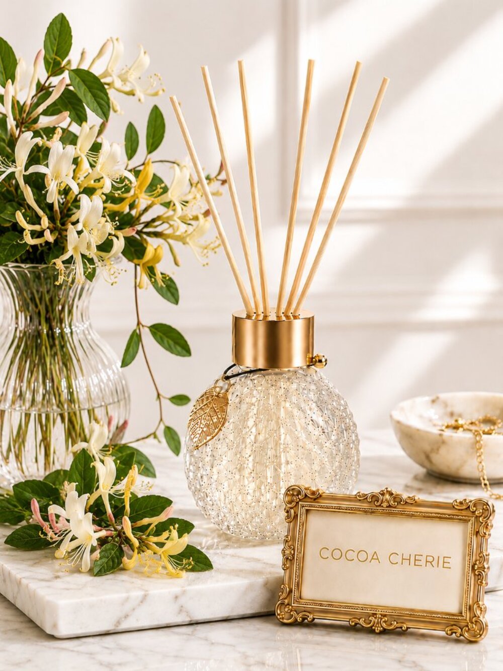 Honeysuckle Reed Diffuser 4 oz | Soft Floral Home Fragrance